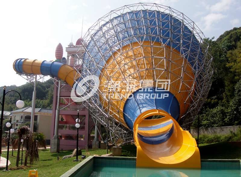 Water Park Fiberglass Super Tornado Adult , Kids Water Slides 14.6m Platform Height