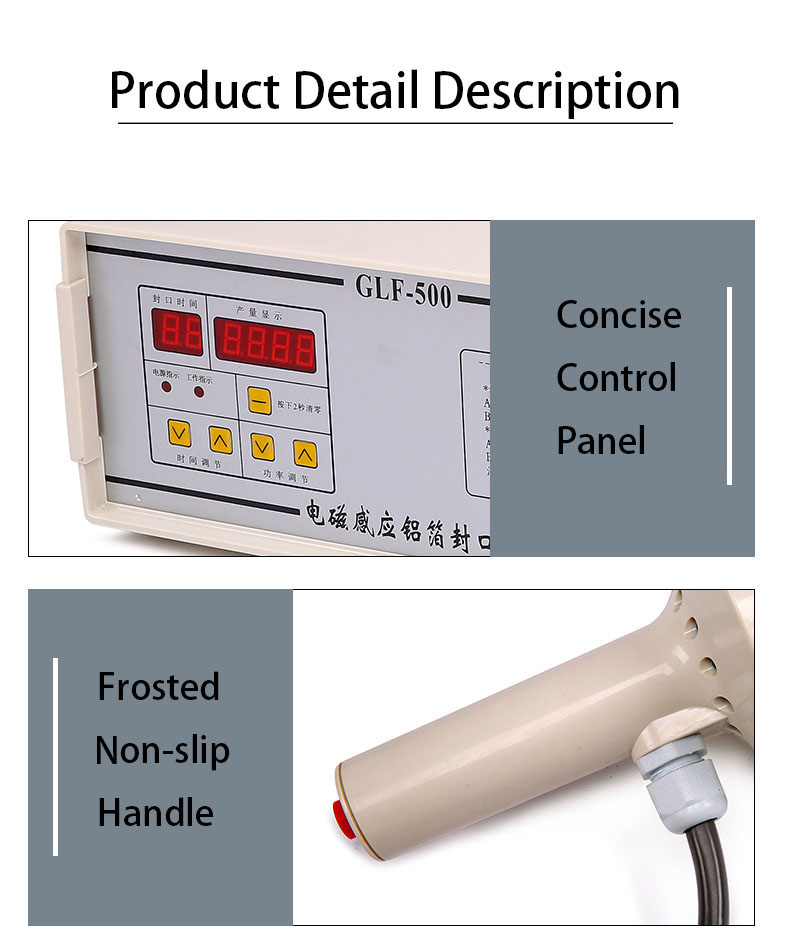 Plastic Packaging Material Manual Induction Sealer GLF-500 with User-friendly Design