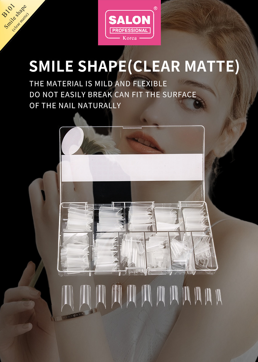 Long Sharp Shape Fake Nail Ultra-Thin Natural Clear Color Nail Tips