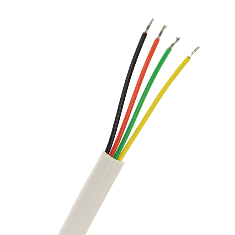 OEM 1m White Black RJ9 RJ11 Male 4p4c to Stripped Wire Open Cable
