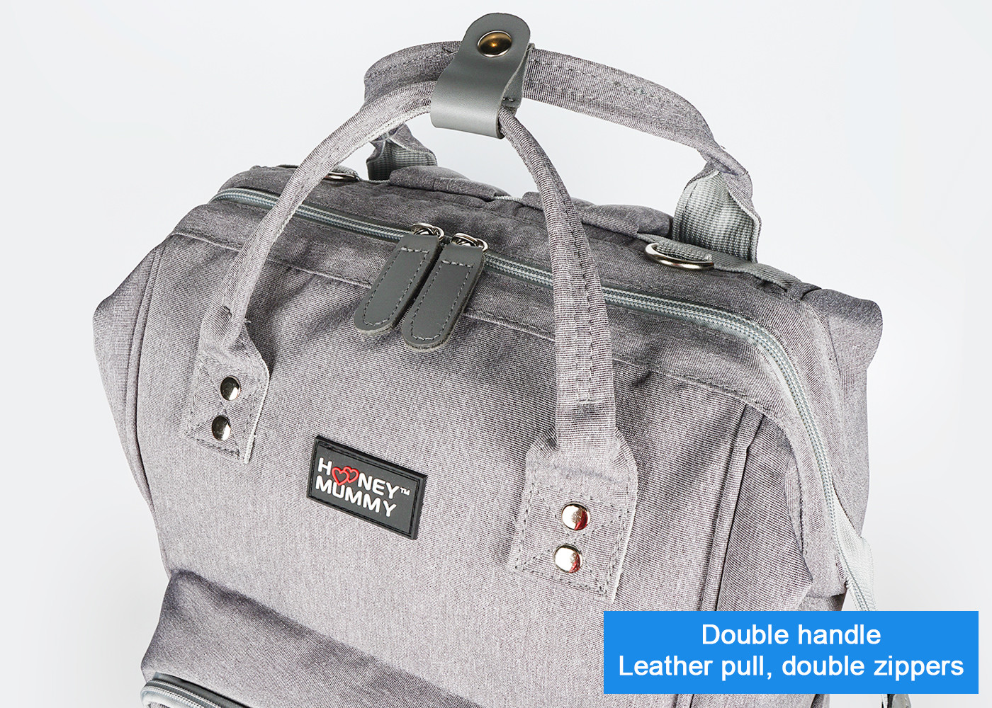 Gray Nappy Usb Charging LED UV Disinfection Diaper Bag