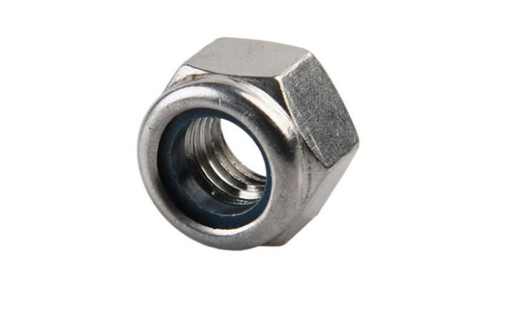 Nylon Nut Stainless Steel DIN985 Prevailing Torque Type Hexagon Thin Nuts With Non Metallic Insert