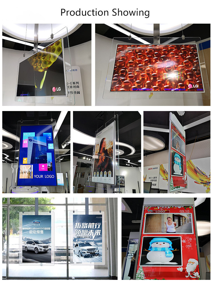 Shop 55inch Clear Lcd Digital Window Display Ceiling Hanging Double Sided
