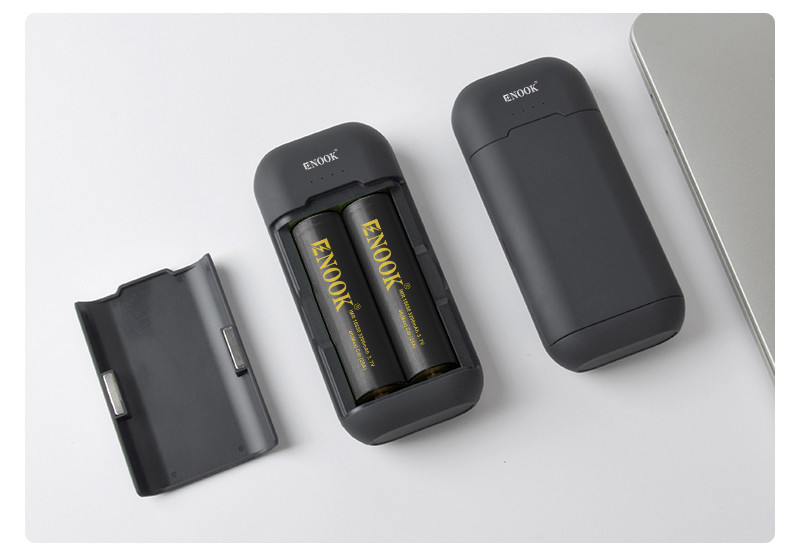 Enook Lithium Ion Battery Charger 18650 Ultra Slim Power Bank Portable Charger
