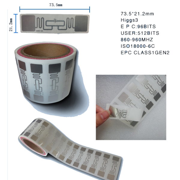 UHF alien rfid wet sticker inlay 9662 rfid inlay