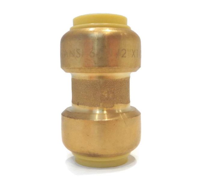 CNC Half Inch Brass Coupling , ASSE 1061 Brass Pipe Coupling