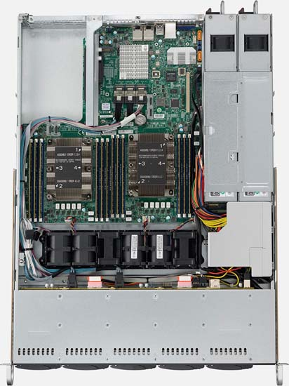 Server Type Supermicro 1U WIO SuperServer SYS-510P-WTR Rack Design 8 DDR4 DIMM Slots