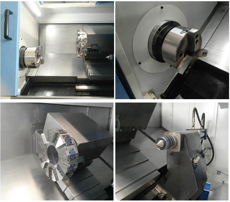 High Quality Metal slant bed cnc lathe machine With Living Turret