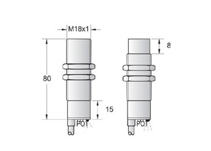 Customized Capacitive Proximity Sensor Corrosion Resistant Smooth Housing