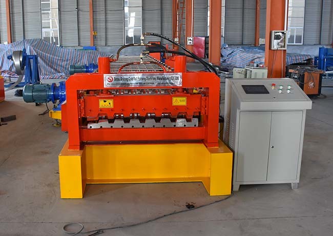 PLC Control System Floor Deck Roll Forming Machine For Construction Building