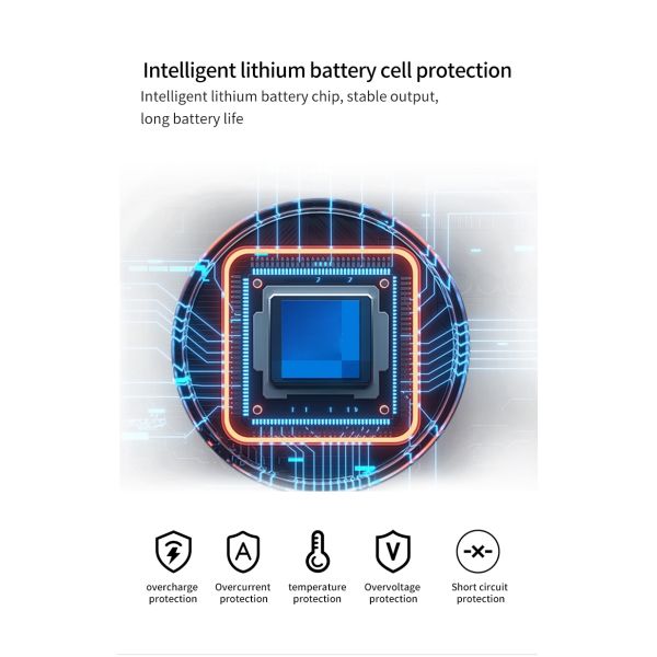 1100mAh 9V Lithium Rechargeable Battery Pack USB-C For Power Tools And Home Appliances