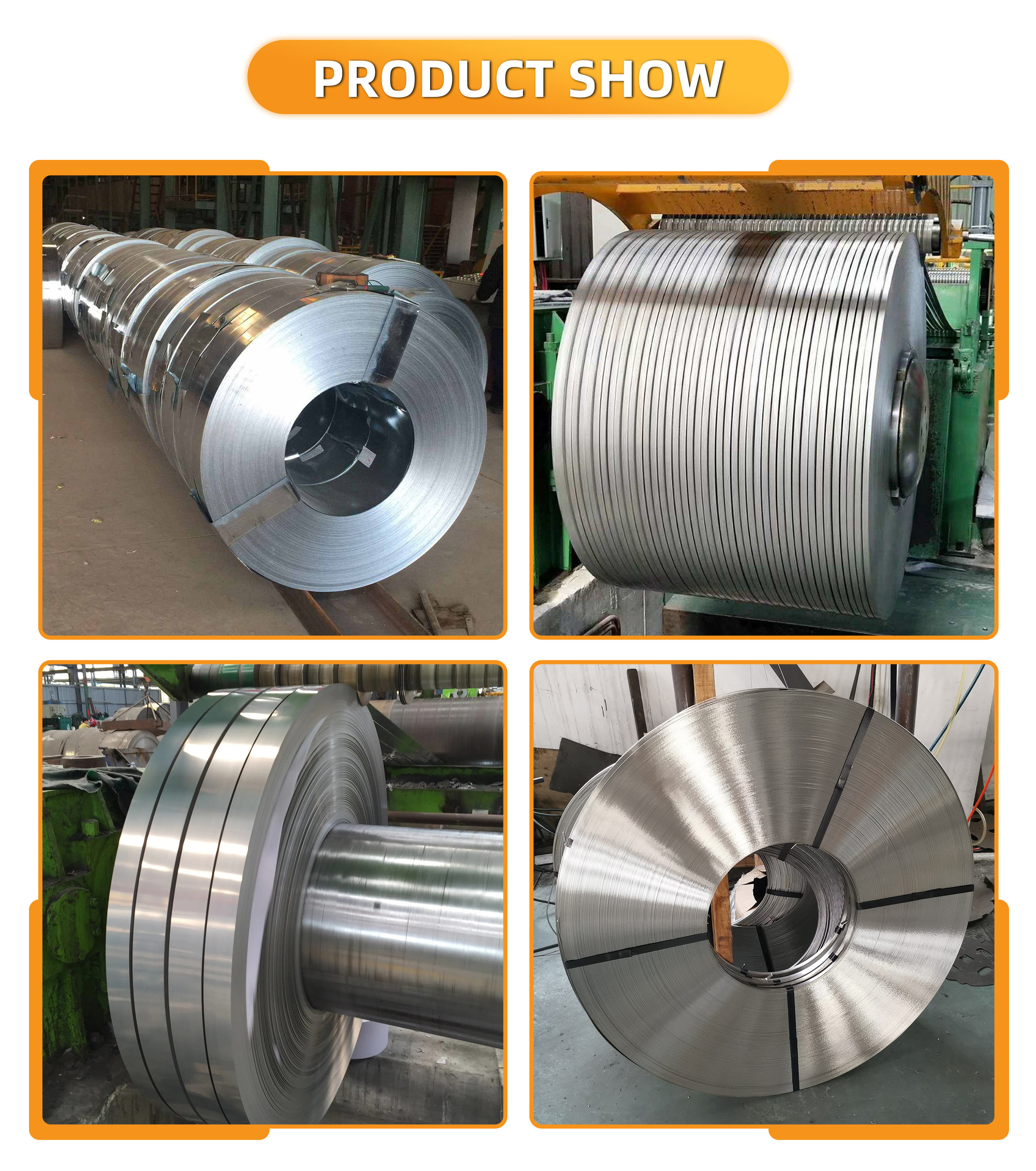 Cold Rolled Narrow Mirror Stainless Steel Coil 201 301 304 316 430 2B BA Surface