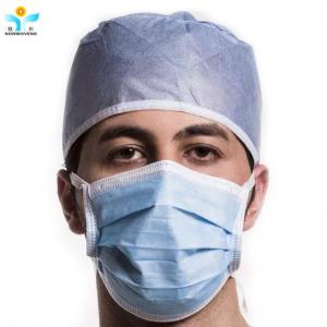 China Hospital Non Woven Fabric Hair Net Cap Covers Disposable For Nurse And Doctor on sale