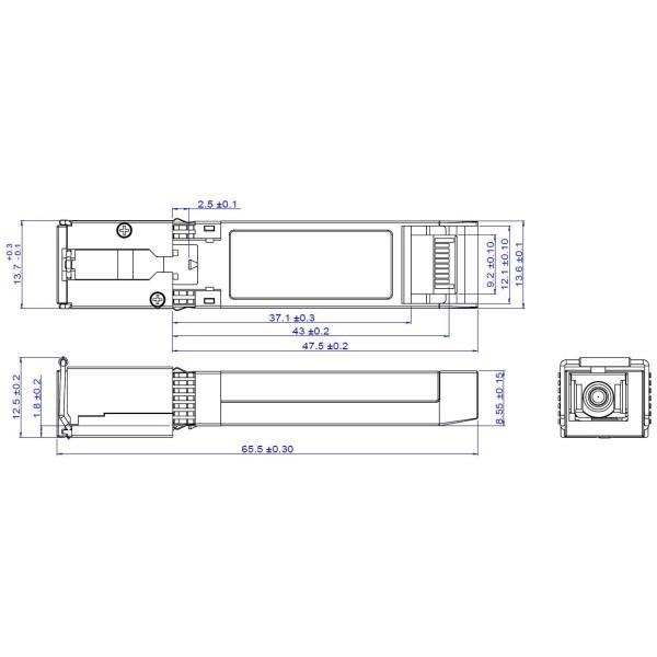 9.953Gbps XGS PON ONU GPON SFP Transceiver 1270nm 1577nm SMF SC UPC 20km DOM