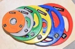 Colored Fractional Rubber Gym Weight Plates 45 Pound