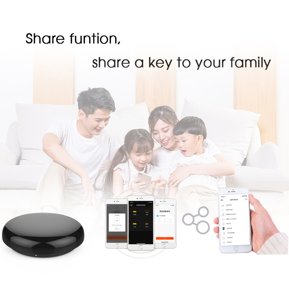 5V All In One WiFi Ir Rf Smart Hub For AC TV DVD STB Compatible With Alexa Google