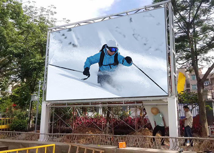 SMD P8 Outdoor Advertising Led Display Screen Double Pillar Type 40x20 dots
