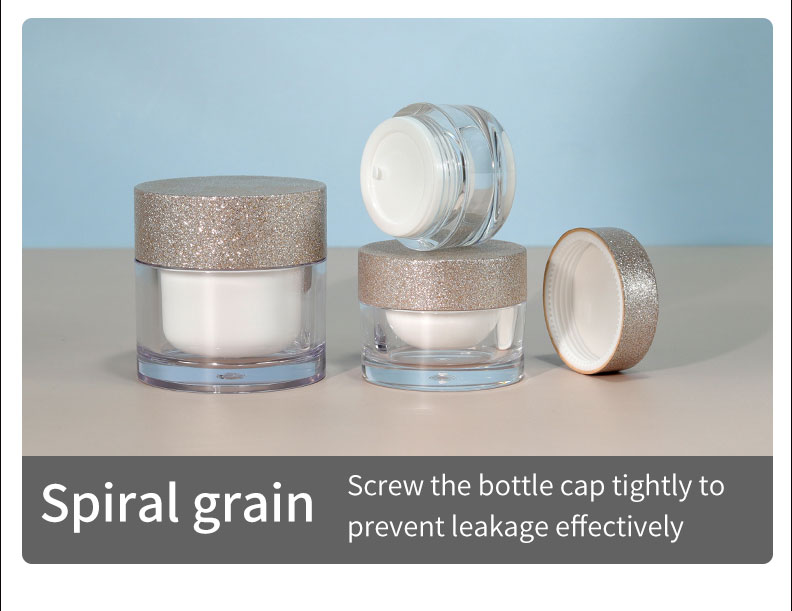 50g 15g 8g Clear Acrylic Plastic Cream Jar With Lid for Cosmetic Packaging