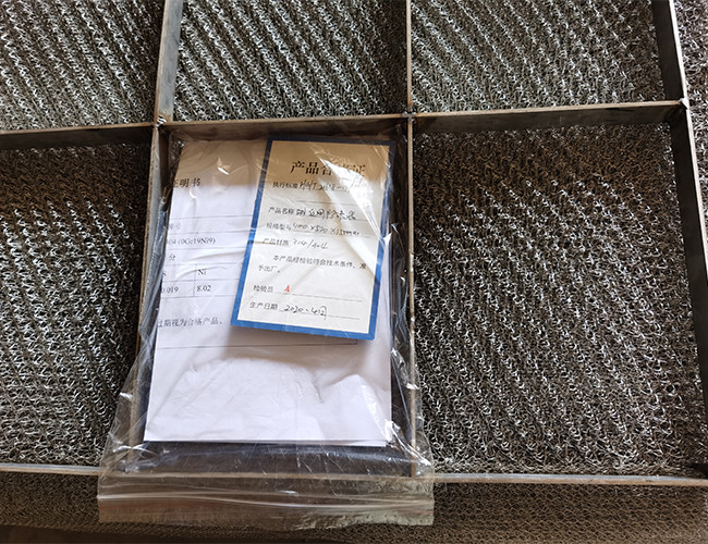 100um Stainless Steel Knitmesh Demister Mesh Pad ISO9001