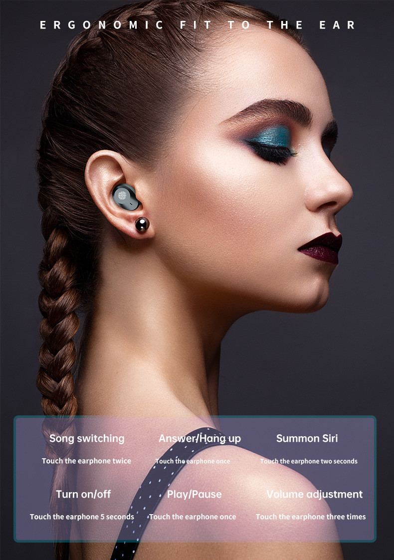 Magnetic Charging TWS Wireless Bluetooth Earphones 3D Stereo OEM ODM