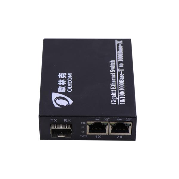 Quality Unmanaged 5VDC Lc Fiber Switch , 40KM 2 Port Rj45 Switch With POE for sale