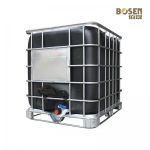 China Functional Chemical IBC Tote Tank 1000L Square Shape Black Color on sale