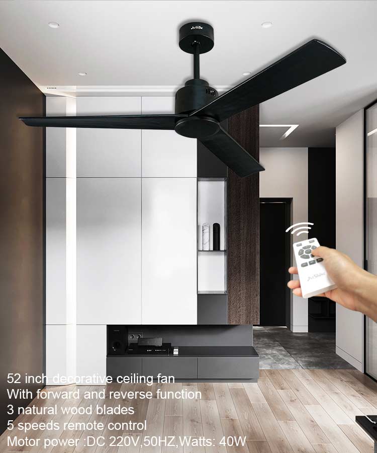 5 Speed Choice Ceiling Fan for Modern Home Decoration Low Watt Energy Saving No Light