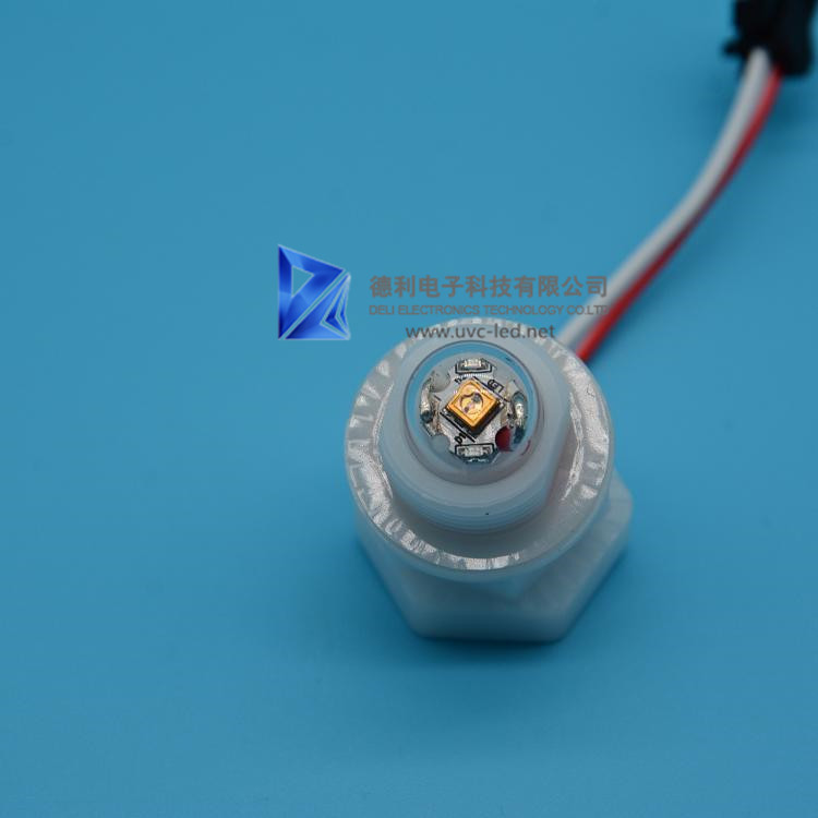 DC 12/24V UV LED Lamp Sterilizer 265nm Wavelength DUV LED With Hexagon Nut