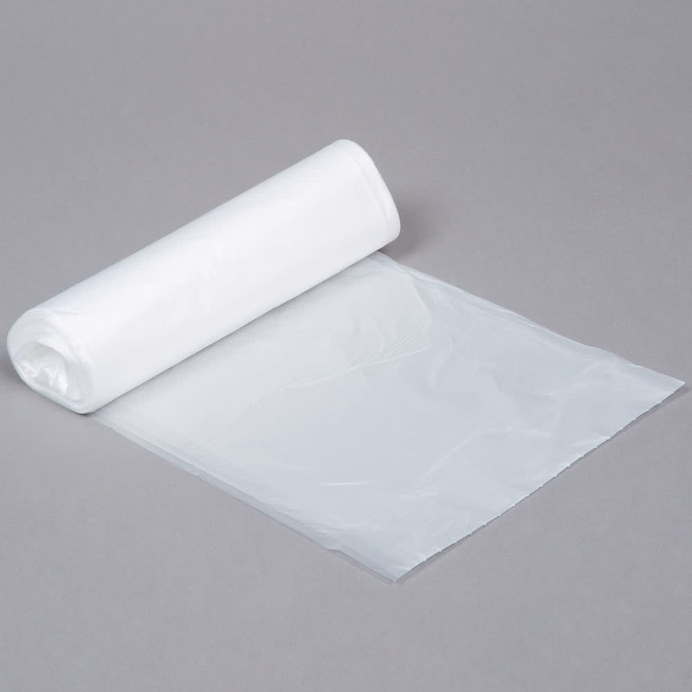 20-30 Gallon 10 Micron 30" x 37" High Density Can Liner / Trash Bag , HDPE Material White Colour