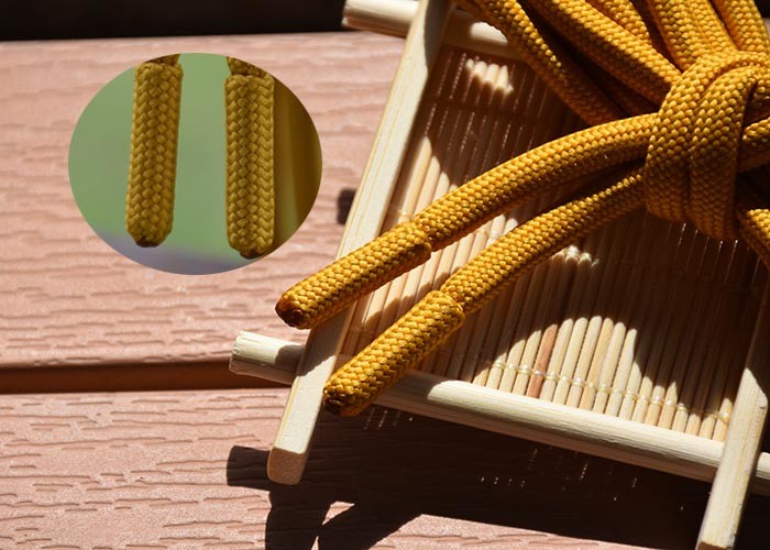 Garments 5mm Round Polyester Drawstring Cord Metal And Fabric Ends