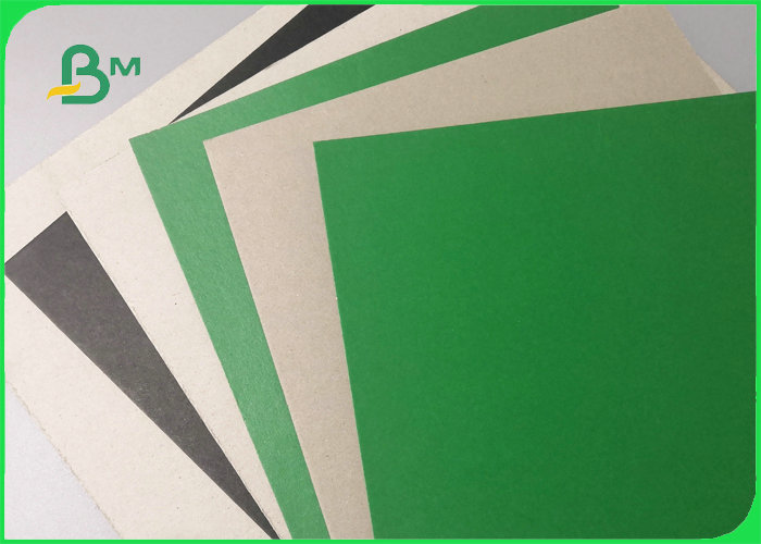  900gsm 1200gsm Bookbinding Board with 1 Side Black / Green Hard Stiffness