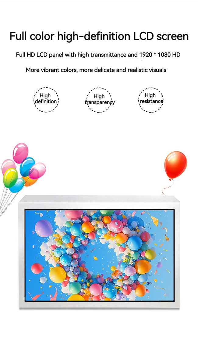 10 Point Touch Clear LCD Display Infrared Transparent LCD Display For Retail