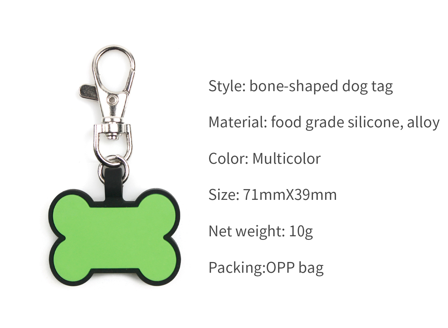 Rose Orange Blank Dog ID Tags Silicone Name Tags For Dogs Personalized
