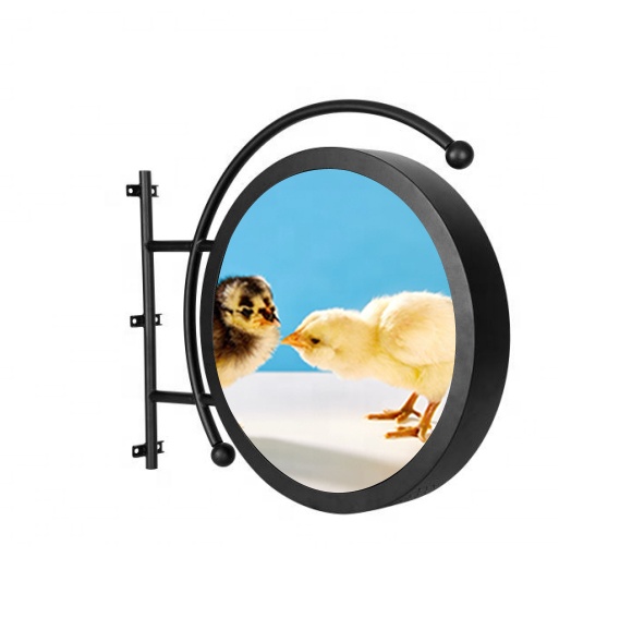 Customized Round Circle LED Display Indoor Outdoor Shop Store Dual Sides Waterproof Screen Sign Logo