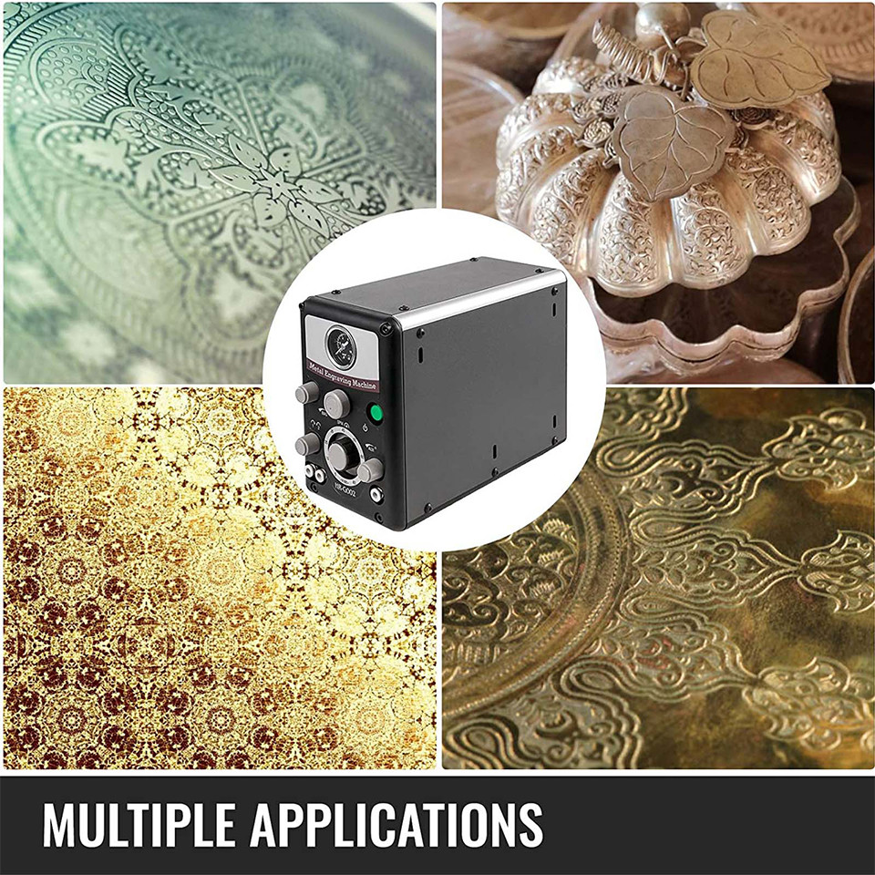 220V 50HZ Jewelry Engraving Machine Double Headed Pneumatic Jewelry Engraver
