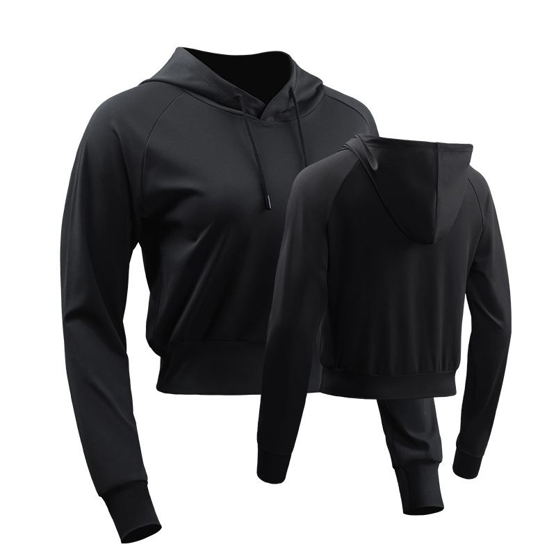 Oem Factory Manufacturer Custom Logo Zipper Crop Top with High Waist Breathable Yoga Athletic Jacket