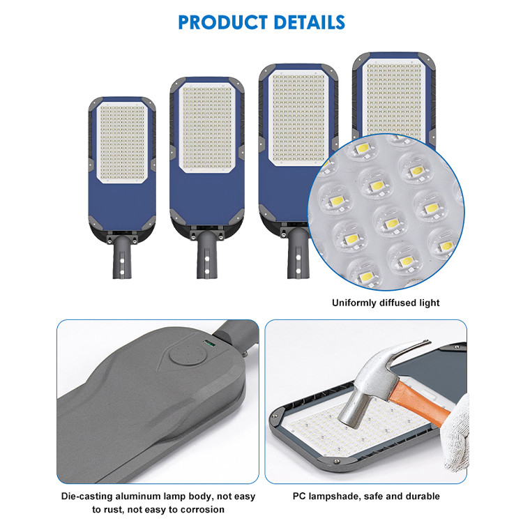 Eco-Friendly DIA-Casting Aluminum High Power LED Street Light 50w/100w/150w/200w/250w
