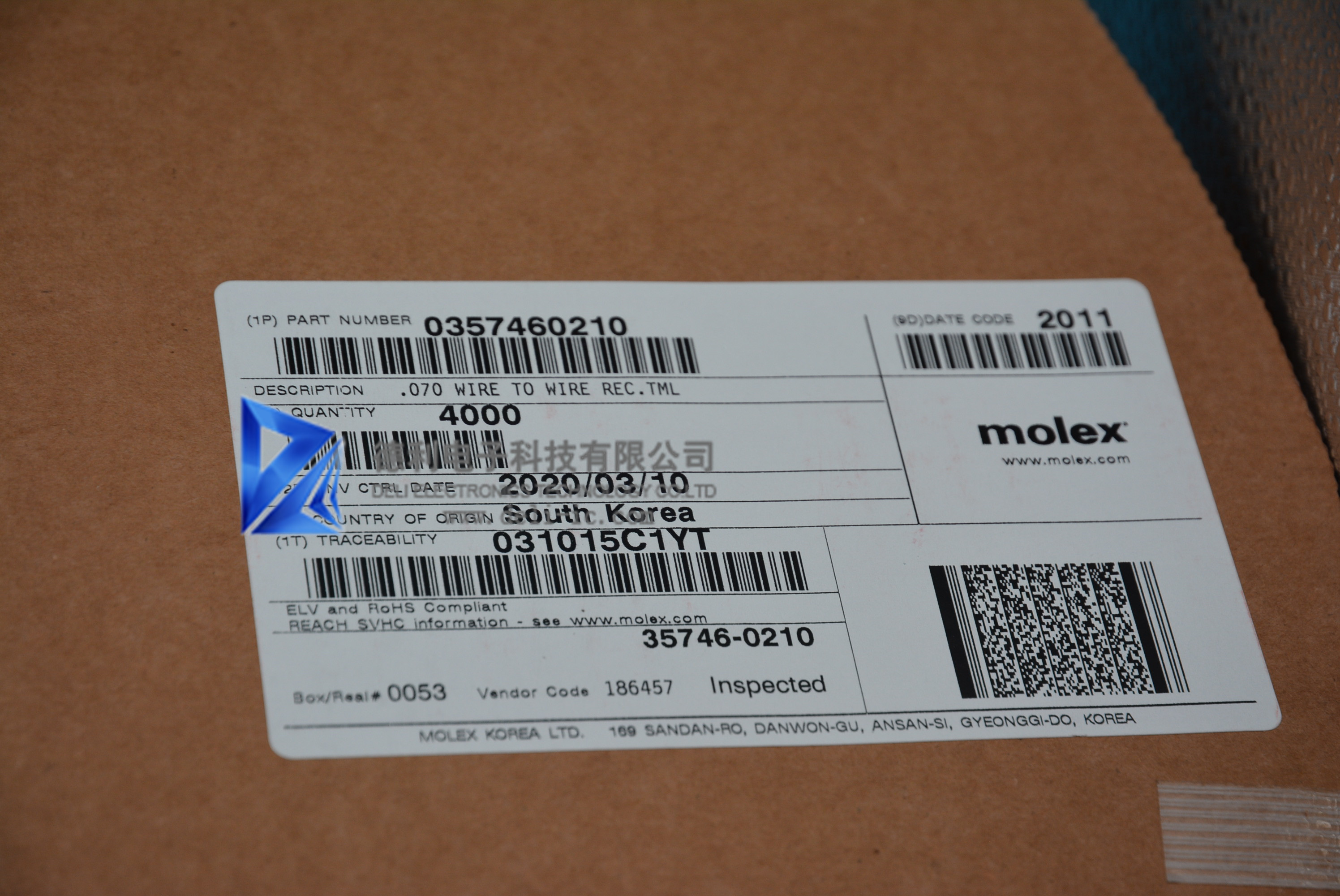 Plating Mating Tin 16-18AWG Crimp Terminal 0357460210​ 35746