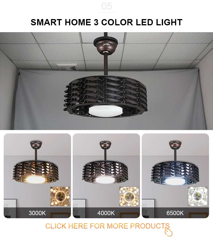 Consumption 22 Inch LED Ceiling Fan Without Blade ETL Certificate 110-240V/50Hz-60Hz