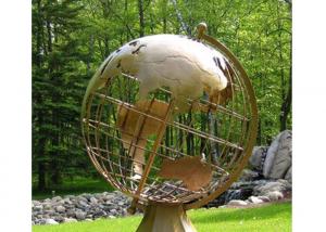 Buy cheap OEM Casting Antique Brass Finish World Globe Statue product