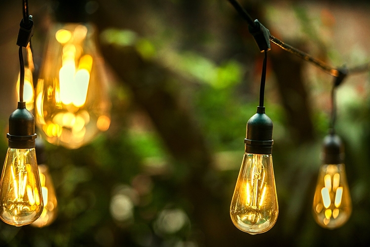PVC 10M 10 Lamps Outdoor Waterproof Light String For Tents Or Patio
