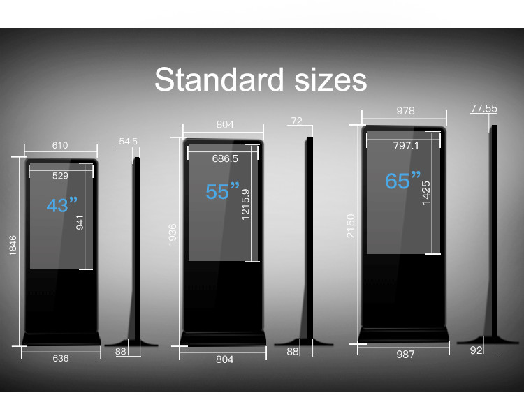 USB Interactive Digital Signage LCD Advertising Display With IR Touch Screen