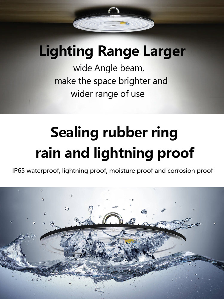 Led UFO 100W 150W 200W 300W 400W Industrial Lighting Highbay Lamp Warehouse Garage Canopy Light UFO Led High Bay Light