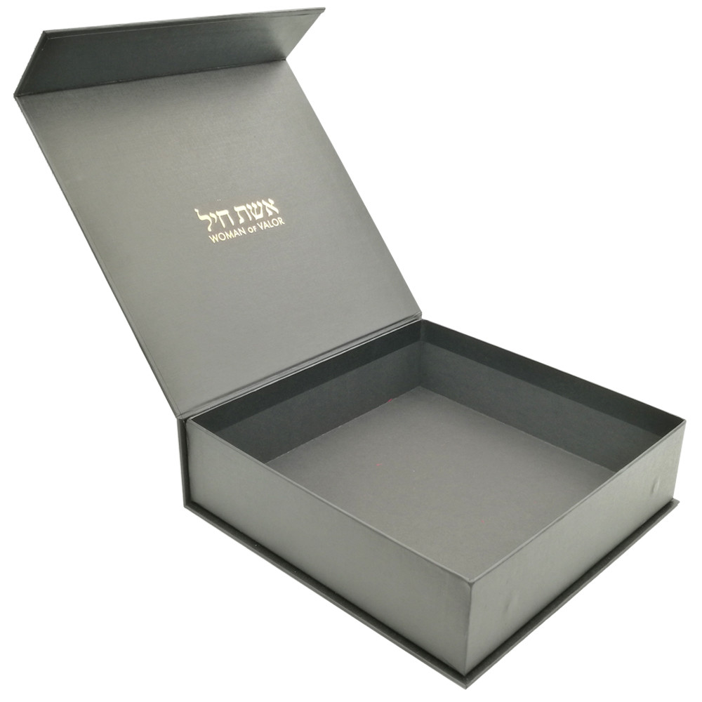 EVA Gift Packaging Paper Rigid Box With Ribbon Glossy Lamination