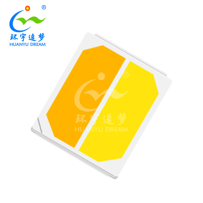 2835 Amber SMD LED Chip Bi Color 1700-1900K White 6000K-7000K