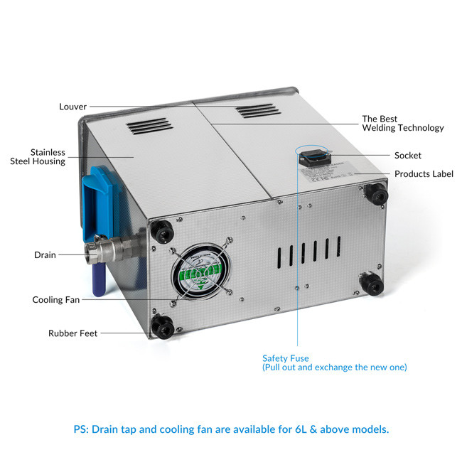 150W 6L 40kHZ Ultrasonic Cleaner , High Frequency Ultrasonic Cleaner