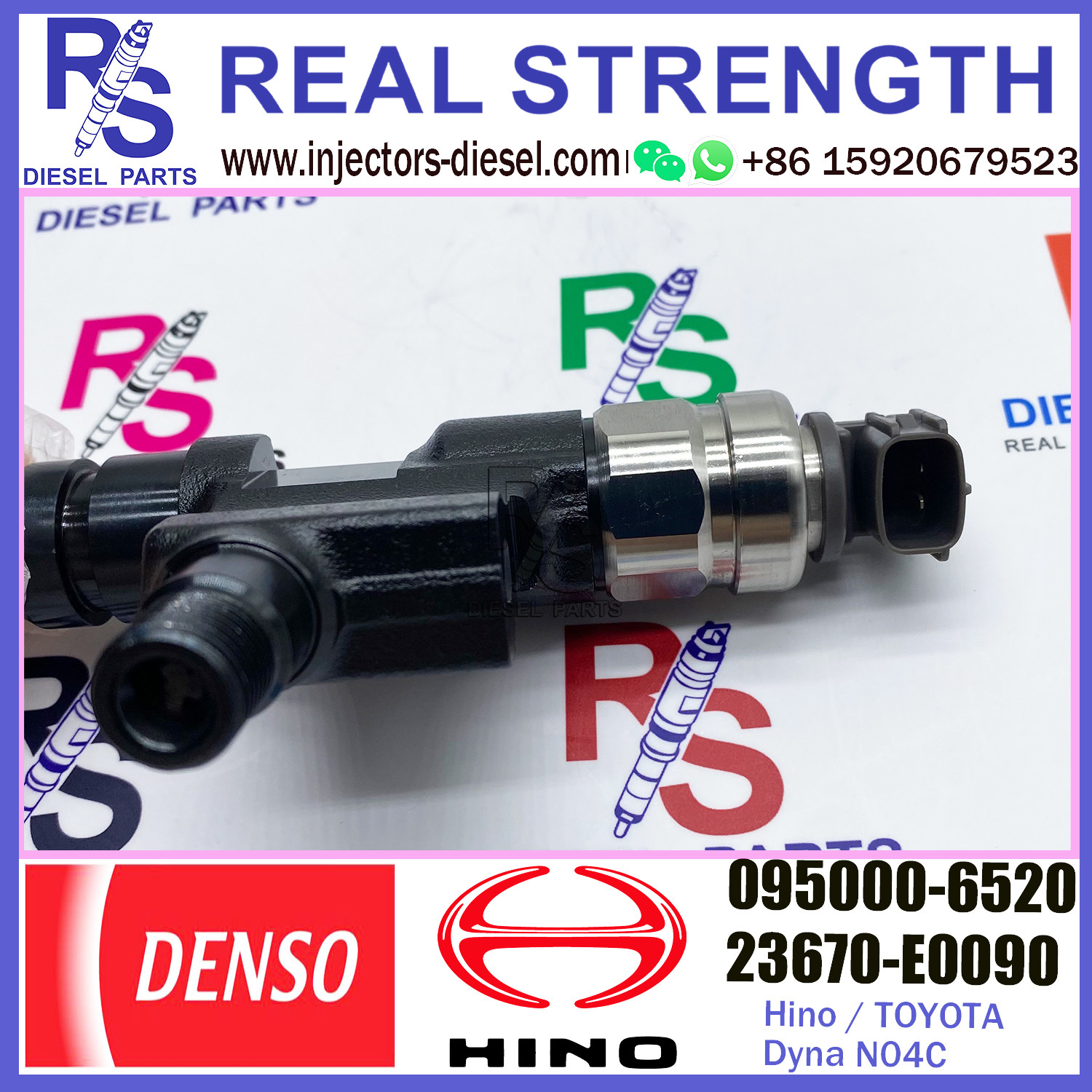 Diesel Fuel Injector 095000-6520 23670-E0090 For HINO/TOYOTA Dyna N04C