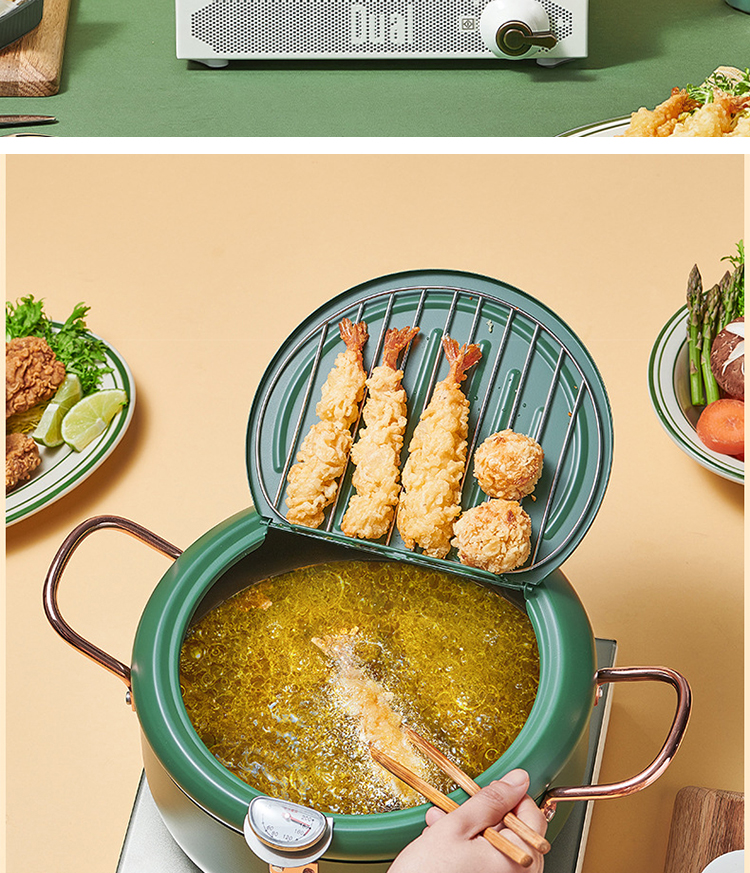 Household Controllable Deep Frying Pots Temperature Fine Iron Small Fryer