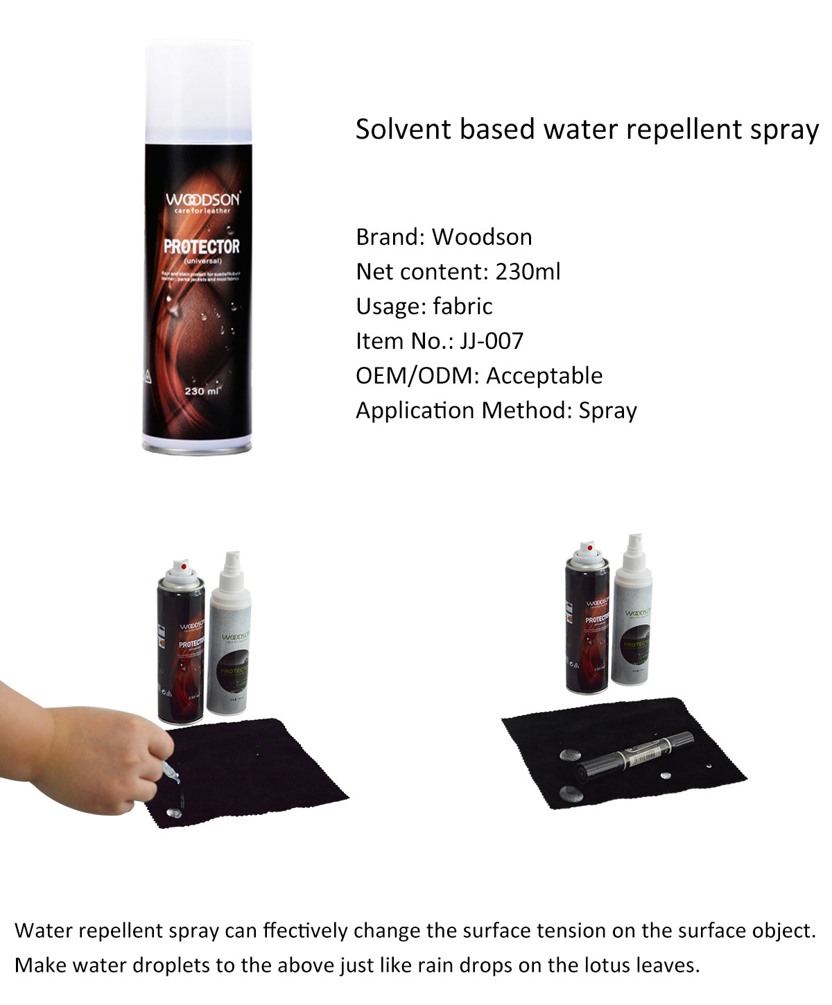 ODM 230ML Nubuck Leather Care Kit Shoe Water Stain Protector Spray
