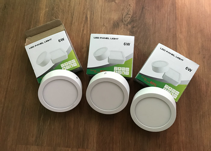 Surface Mounted Dimmable Led Panel Light 6w 85 - 265v Ac With Smart IC Driver